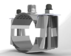 Abrazadera Collarin c/salida de 1/2" a 3" roscada